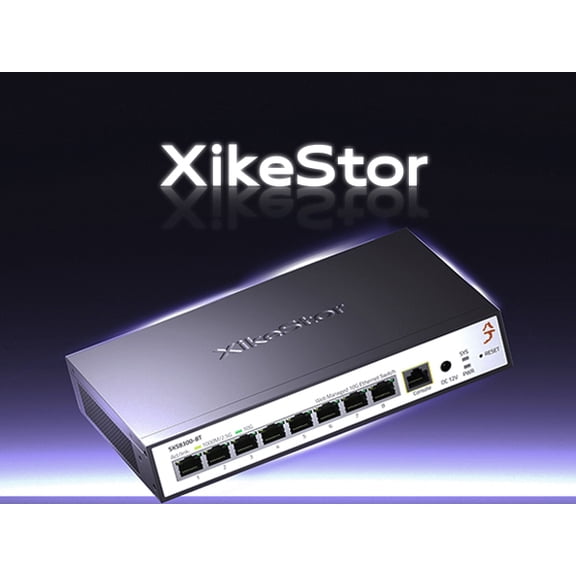 XikeStor SKS8300-8T three-layer management full 10G switch, 8* 1G/2.5G/5G/10G Base-T RJ45 port