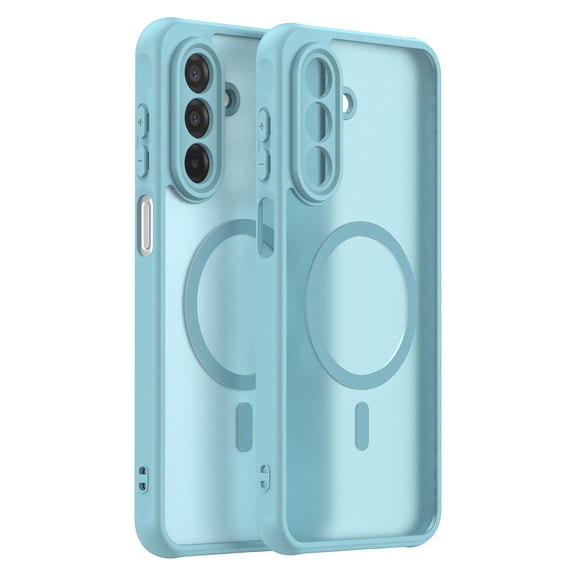 Xilaimi for Galaxy A17-5G Phone Case: Compatible for Samsung A175G Case ,【Mag-Safe Fit】 Frosted Translucent Soft-Touch Skin & Military-Grade Protection Funda para A 17,Girls Women,Mint