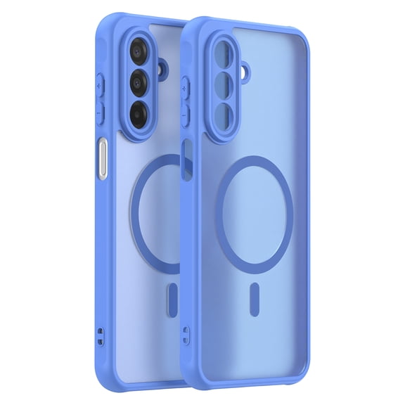 Xilaimi for Galaxy A17-5G Phone Case: Compatible for Samsung A175G Case ,【Mag-Safe Fit】 Frosted Translucent Soft-Touch Skin & Military-Grade Protection Funda para A 17,Girls Women,Sky Blue