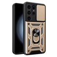 thumbnail image 1 of Xilaimitoo For Galaxy S24 Ultra 5G Case,  with Slide Camera Cover, Full Body Military-Grade Phone Case with Upgrade Kickstand for S24 Ultra 5G, Gold, 1 of 8