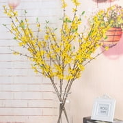 Xilong Artificial Silk Yellow Jasmine Wedding Bouquet 4 Pieces