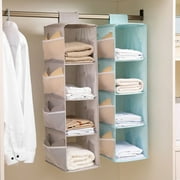 Ximi Oxford Cloth Washable Multilayer Foldable Hanging Storage Rack Clothes Organizer
