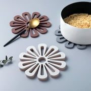 Ximi Placemats Hollow out Design Heat-resistant Exquisite Flower Shape Bowl Mats for Tabletop