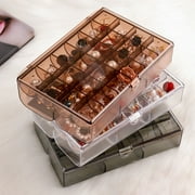 Ximi Space-saving Jewellery Storage Holder Multi-compartments PS Drawer Earring Display Box for Women