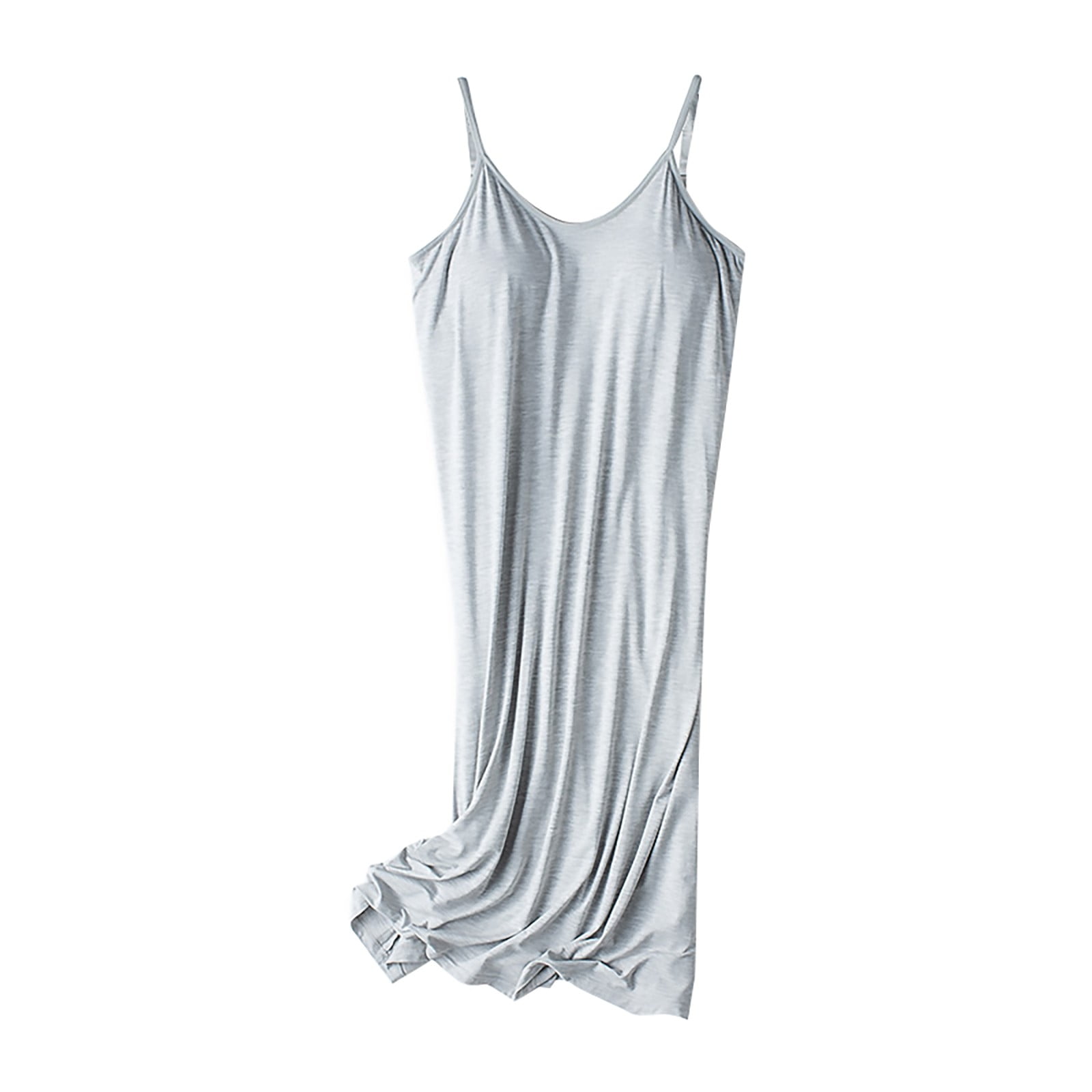 Ximssnen Nightgowns for Women Sexy V Neck Nightdress with Built-in Bra ...