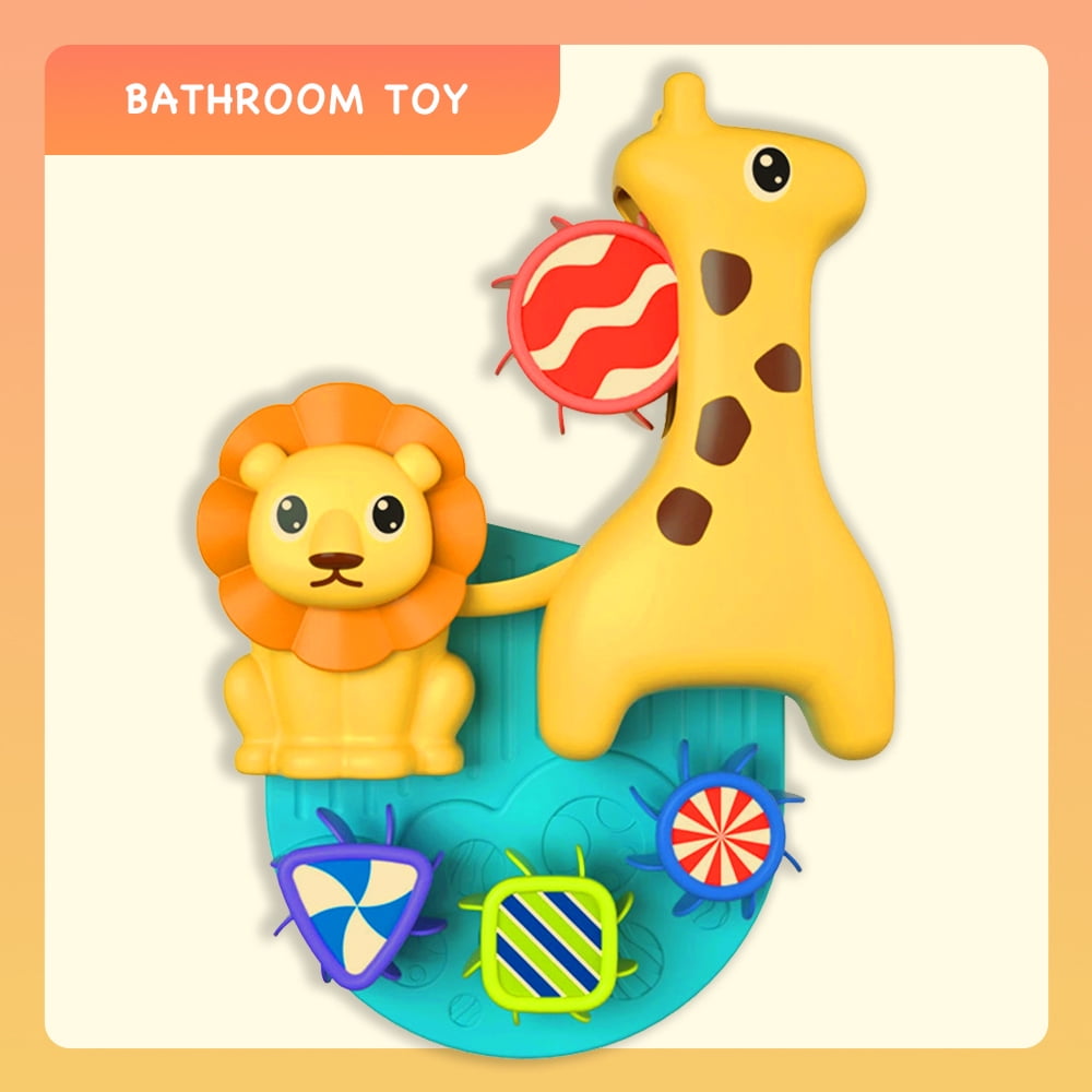 XinLe Baby Bath Shower Toy for Toddlers Lion Giraffe Water Squirt ...
