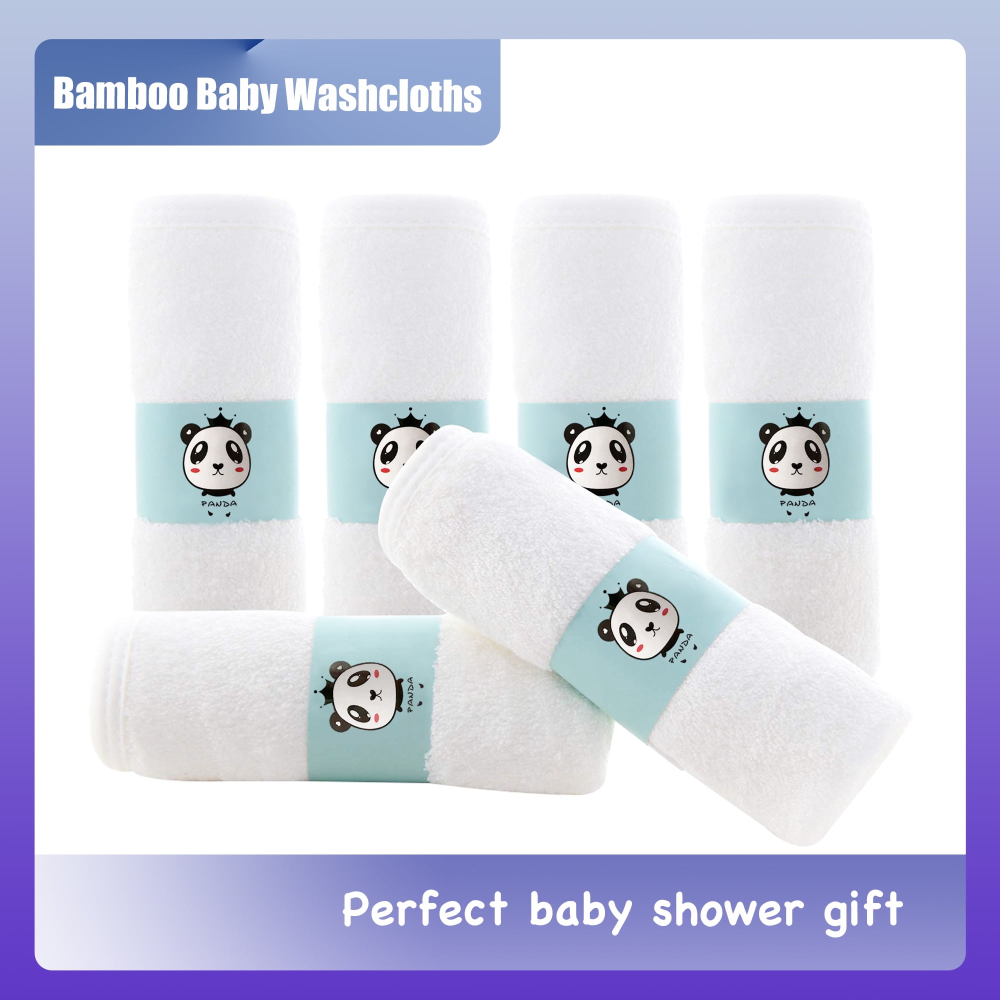 XinLe Bamboo Baby Washcloths 2 Layer Soft Absorbent Bamboo Towel Gifts for Mom Newborn Bath Face Towel Natural Baby Wipes for Delicate Skin Baby Registry as Shower 6 Pack Walmart Business Supplies