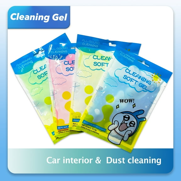 XinLe Cleaning Gel for Car Office Cleaning Kit Universal Detailing Automotive Dust Crevice Cleaner Auto Air Vent Interior Home Electronics Cleaner for Car Vents PC Laptops Cameras Keyboard- 4 Pack