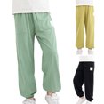 thumbnail image 1 of XinLfly Baby Boy Drawstring Elastic Sweatpants,Toddler Cotton Solid Color Active Jogger Pants with Pockets,Yellow,Yellow 13-14, 1 of 8