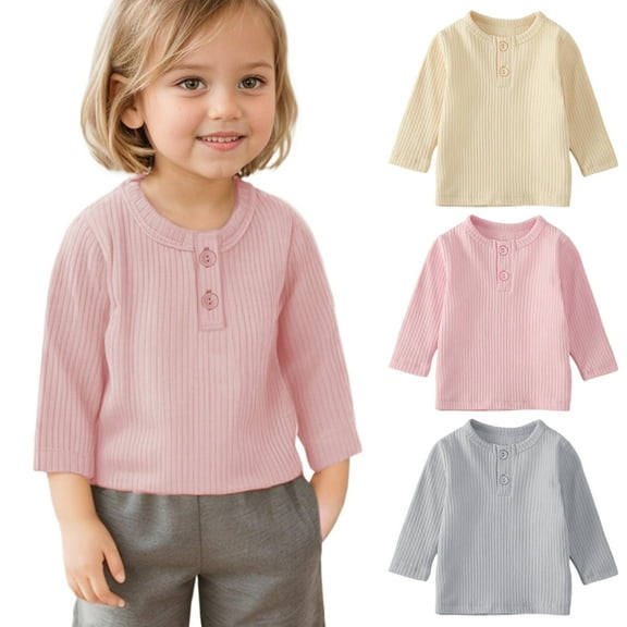 XinLfly Baby Girl Clothes Clearance Newborn Infant Casual Button Long Sleeve Striped Article Pits Romper Jumpsuit-,Blue,3-4T