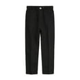 thumbnail image 1 of XinLfly Boys Formal Suit Pants- Fashion Cotton Striped Button-Up Jogger Pants Black Size 7-8 T, 1 of 2