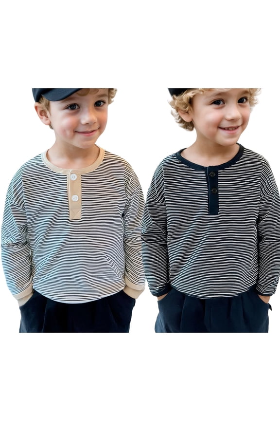 Fasion Spring and Autumn Children's Undershirt Solid Color Round Neck Long Sleeve Pit Striped Button Kid's Bottom Pullover Tops,White 11-12