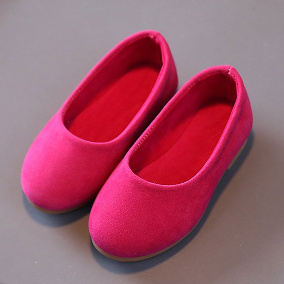 XinLfly Girls Shoes Princess Casual Solid Color Soft Sole Flats Shoes