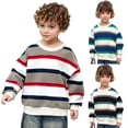 thumbnail image 1 of XinLfly Hoodies for Kids Classic Striped Color Block Crew Neck Long Sleeve Shirt Casual Loose Pullover Tops Sweater Sweatshirt,C,C 13-14, 1 of 7