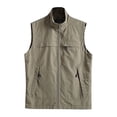 thumbnail image 1 of XinLfly Mens Lightweight Vest Sleeveless Full Zipper Pockets Casual Jackets Camping Travel Outdoor Vets, 1 of 8