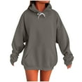 thumbnail image 1 of safuny Casual Hoodies Sweatshirt for Women Lightweight Oversized Pullover with Pockets Fall Winter Tops Gray _z M, 1 of 5