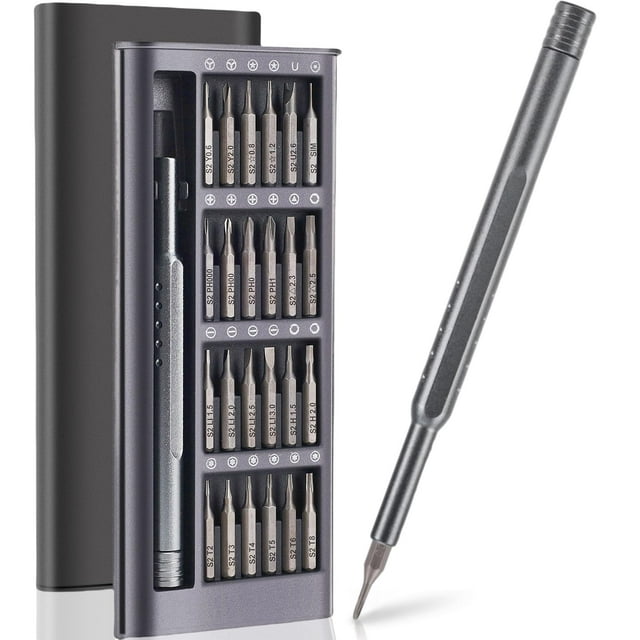 XinYunfan 25-in-1 Small Precision Screwdriver Set, Professional Magnetic Mini Repair Tool Kit for Phone, Eyeglass, Watch, Laptop, Computer, Macbook, Game Console, Jewelers, Camera C30