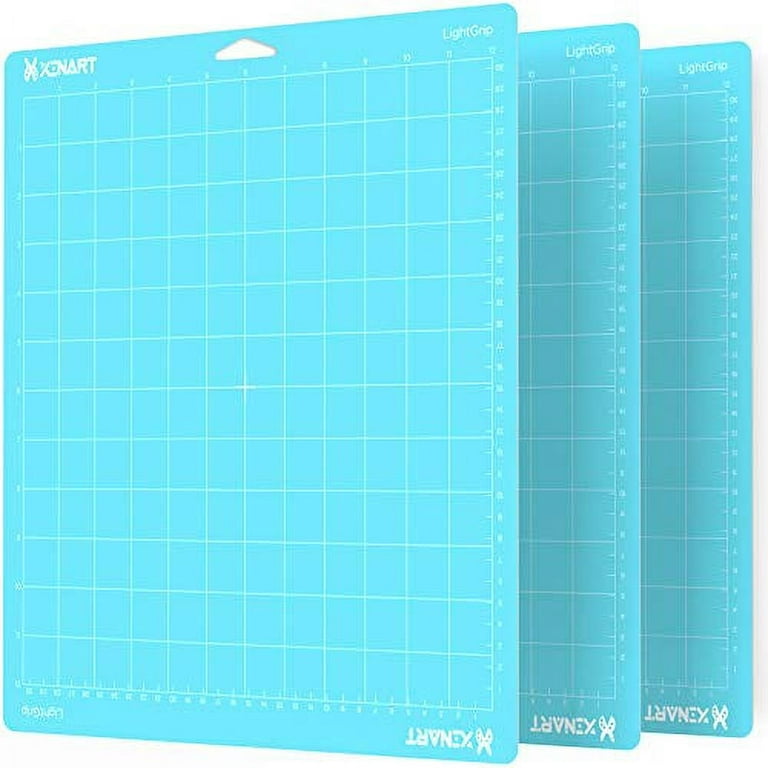 Xinart LightGrip Cutting Mat for Cricut Maker 3/Maker/Explore 3/Air  2/Air/One(12x12 Inch, 3 Mats) Light Adhesive Sticky Blue Quilting Cricket  Cutting Mats Replacement Accessories for Cricut 