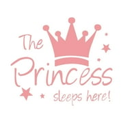 Xindewwl Removable The Princess Wall Sticker Crown Wall Sticker Girls Bedroom Decor Baby Room Art Decal