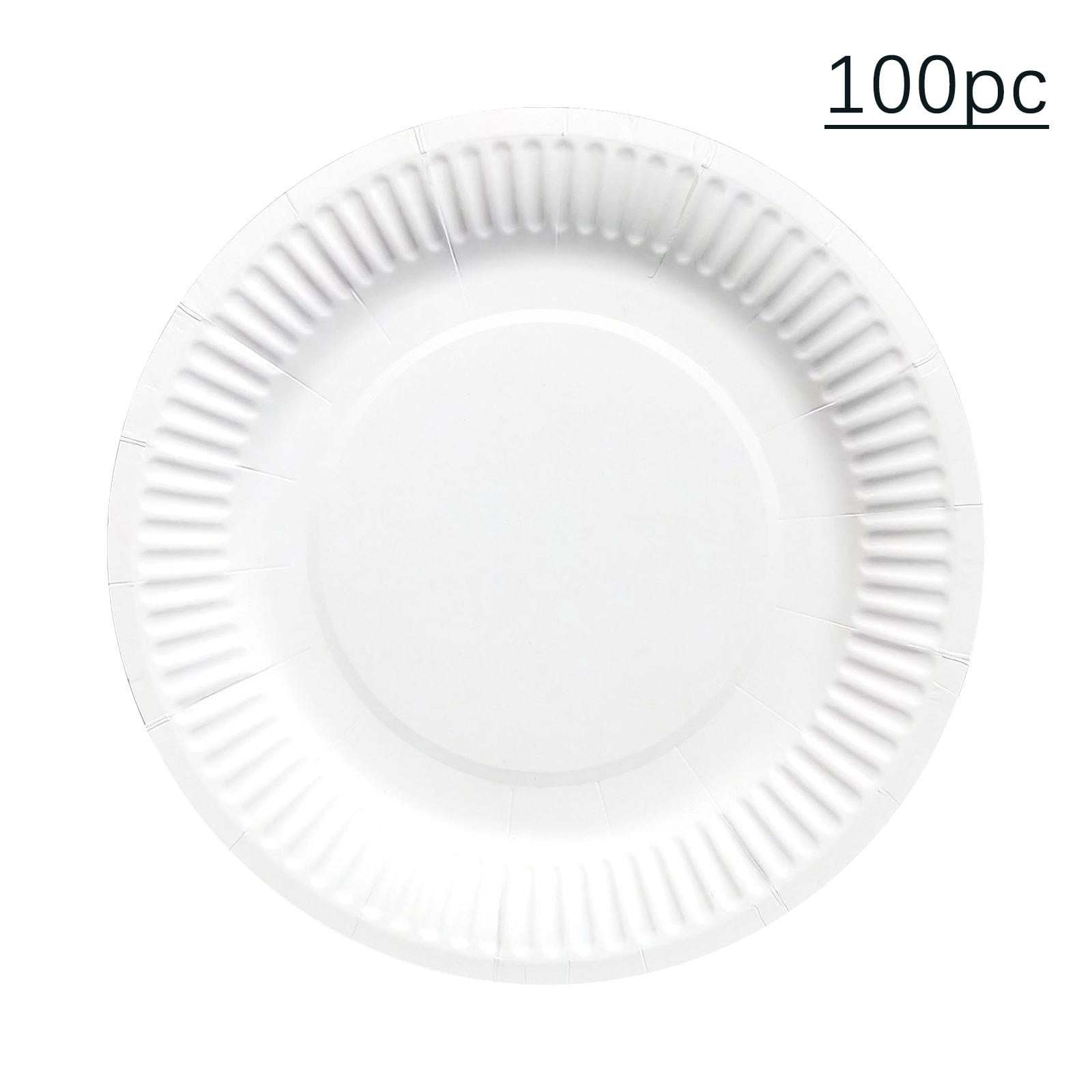 Xinduolei Pc Disposable Dining Plate Inch Disposable Party Paper Plate White Birthday