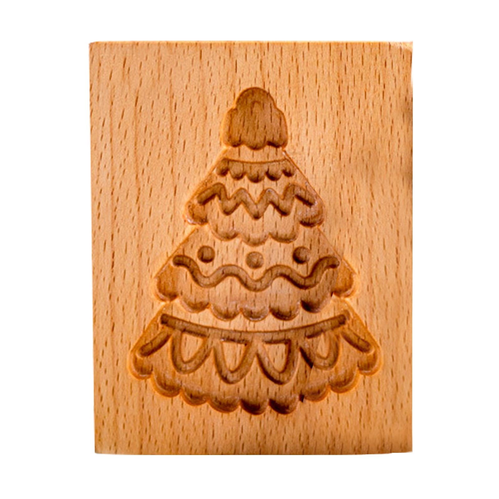 Xinduolei Christmas Cookie Border Wood Baked Shortbread Shortbread Novelty and Pie Crust Leaf