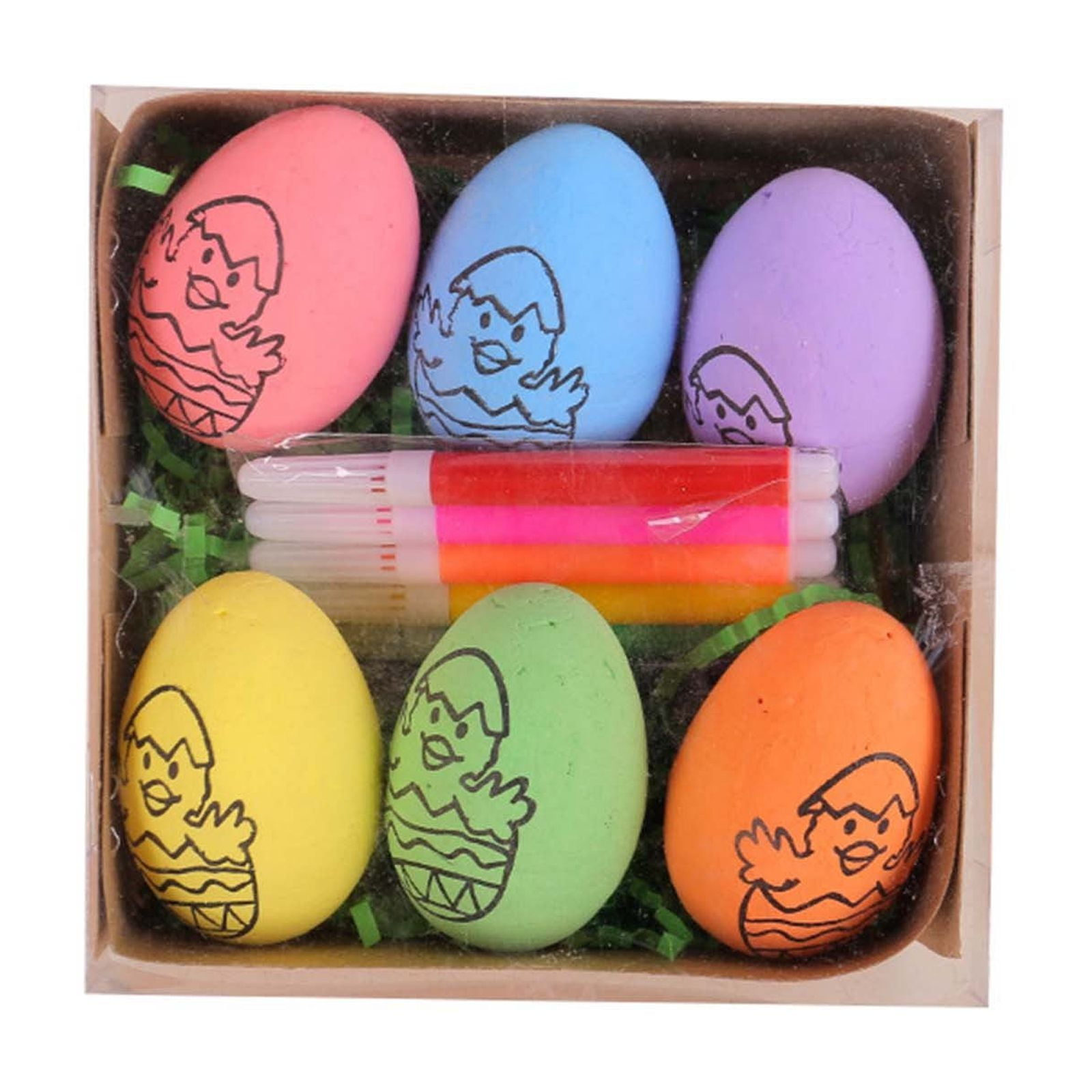 Xinduolei Easter DIY Hand Painted Eggs 2024 Cartoon Bunny Eggs Children