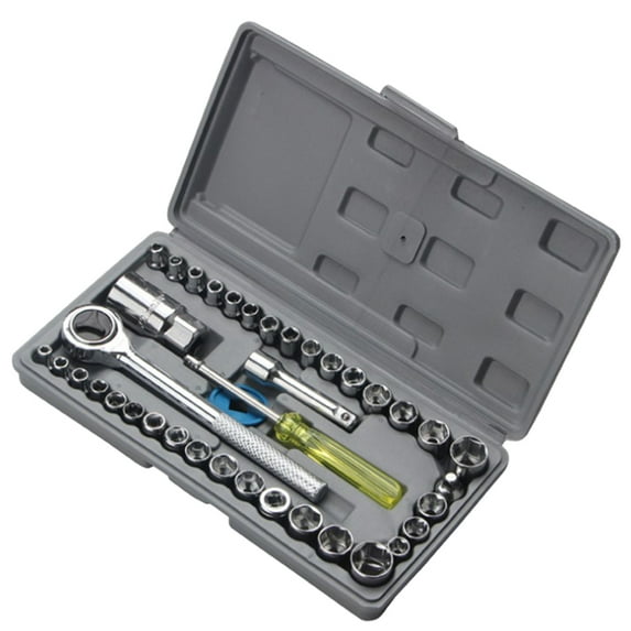 Xing 1 Set of 40pcs Automobile Motorcycle Repair Tool Box Sleeve Screwdriver Kit Precision Socket Car Repair Tool
