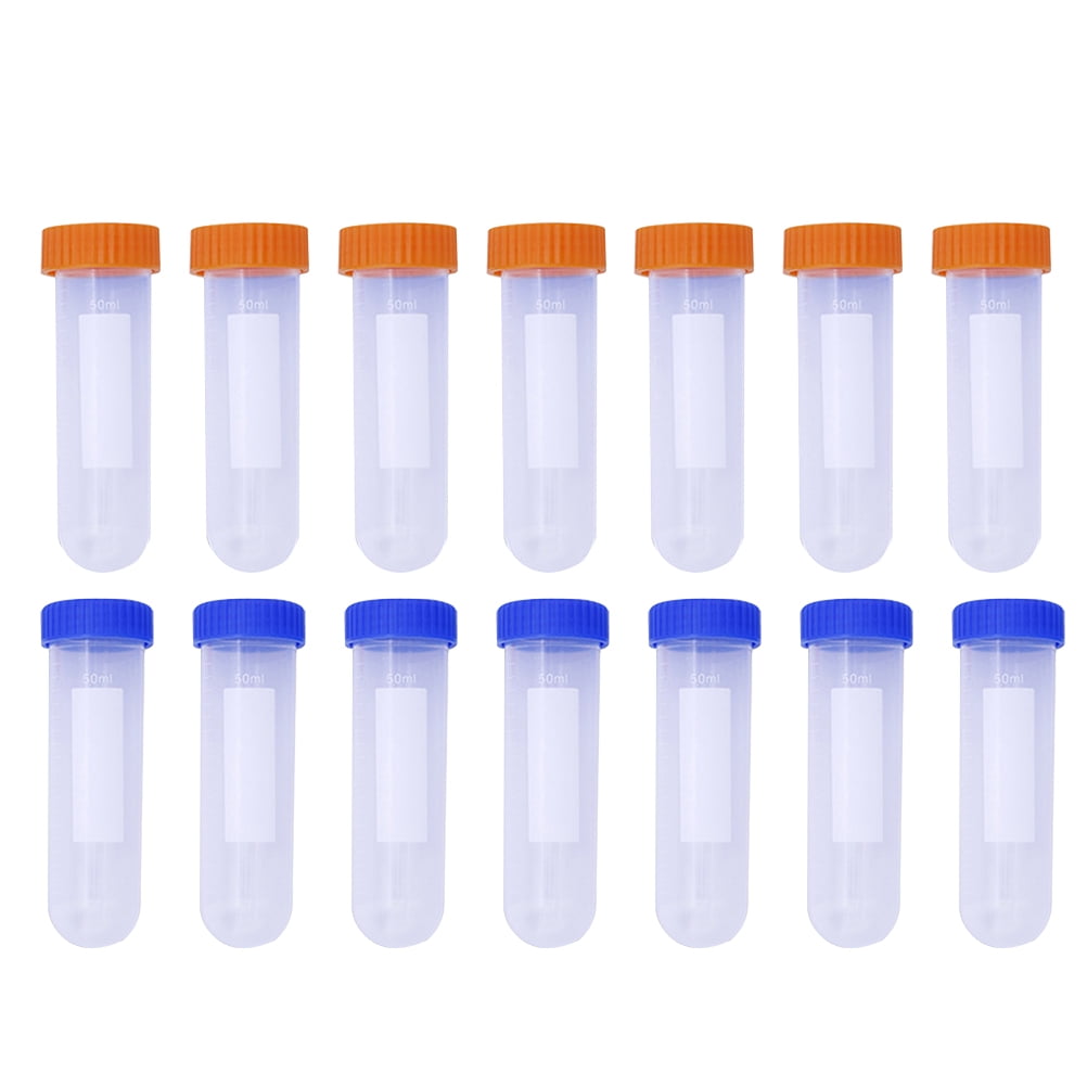 Xing 20pcs 50ML Test Tubes Transparent Test Tubes with Caps Laboratory ...