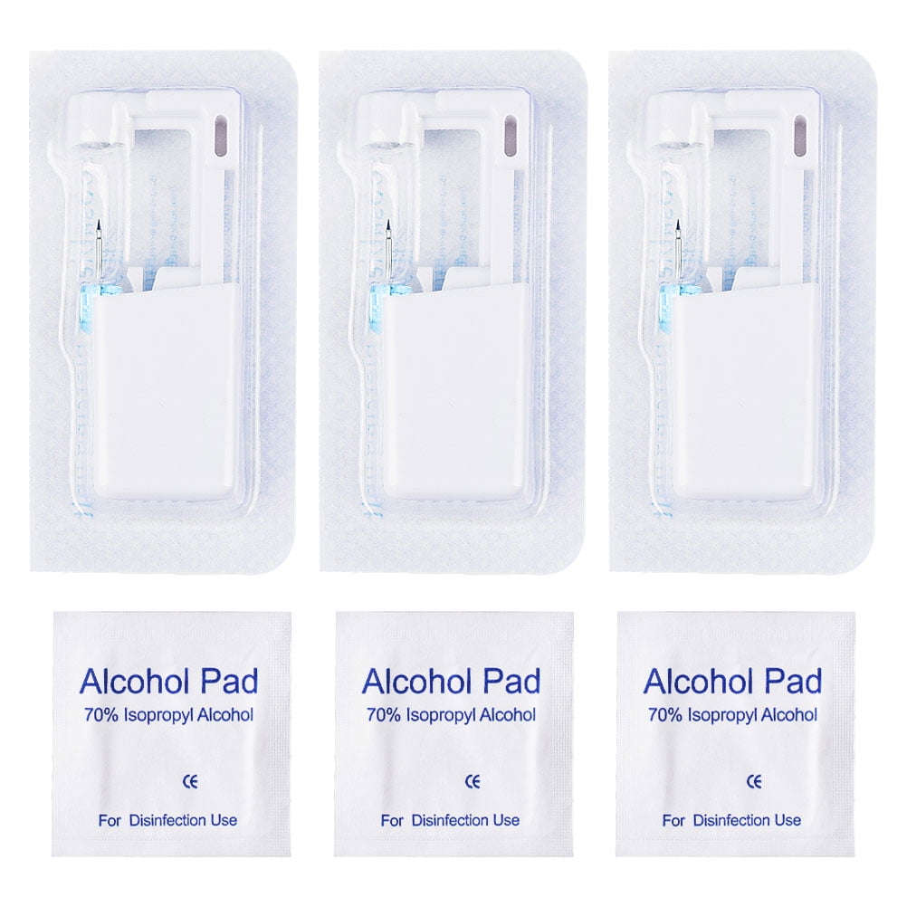 Xing 3Pcs Ear Hole Quick Piercing Guns Sterile Ears Piercing Tool with