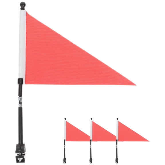 Xing 4 Sets of Handlebar Safety Flags Bicycles Handlebar Flags Bike Handlebar Safety Flags