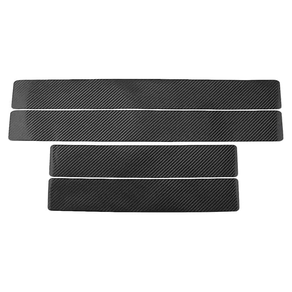 WEAVILUX Universal Car Door Edge Protector Strip Black 4 Sheets Door Guard Stickers