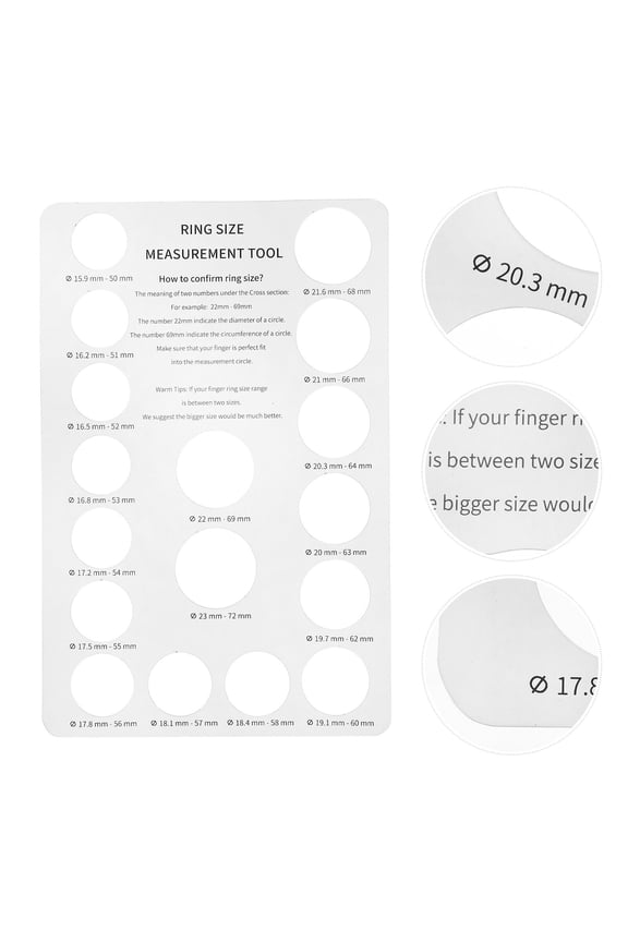 Xing 5Pcs Ring Sizers Ring Size Measurement Tools Ring Measuring Boards