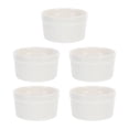 thumbnail image 1 of Xing 5pcs Ceramic Baking Bowl High Temperature Resistance Bowl Wicker Handleless Cup Dessert Small Bowl for Home Kitchen (White), 1 of 6
