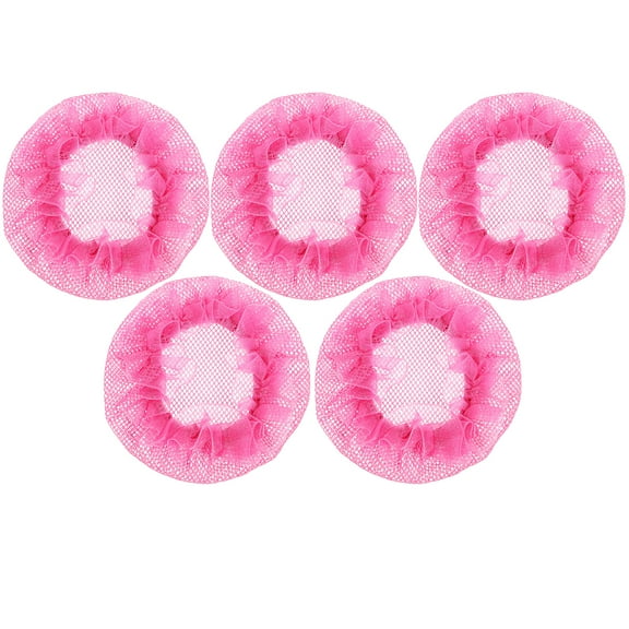 WEAVILUX Hairnet Mesh Round Girls Ballet Bun Cover 5Pcs 4x4x0.04In