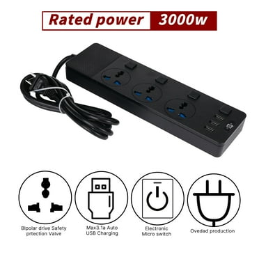 XingLun Surge Protector Power Strip, Extension Cord 3 Outlet 3 USB Port With 4, clearance electronics, accessories