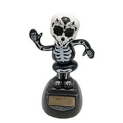 XinganshangM Solar Dancing Skeleton Pumpkin Head Doll, Spooky Bobblehead Toy for Halloween Car Dashboard Decoration, Solar Powered Dancing Figure for Party Ambiance