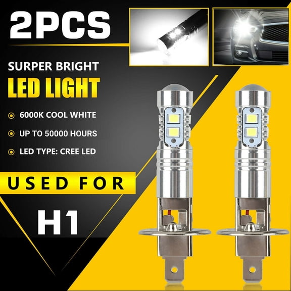 Xingbo Super Bright H1 LED Headlight Kit High Low Beam Fog Car Driving Bulbs 6500K White 2PCS