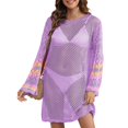 Xingfengsheng Women's Beach Resort Cover Up Contrast Color Patchwork