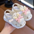 thumbnail image 1 of XinghaiYIDE Baby/Toddler Girls' Cartoon Rabbit Closed-Toe Sandals,Soft Sole Summer Beach Shoes,Breathable Quick-Dry Water Shoes with Cute Bow Design,Adjustable Non- Footwear for Toddlers, 1 of 5