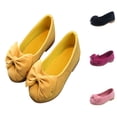 thumbnail image 1 of XinghaiYIDE Girls Bowknot 2026 Ballet Flats, Soft-Sole Dress Shoes for Toddler/Little/Big Kids, Comfortable Casual Footwear for Everyday/Party/School Wear, Sizes 21-36 Yellow, 1 of 6