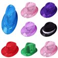 thumbnail image 1 of XinghaiYIDE Sparkly Sequin Fedora Hat for Kids - Party Dance Stage Costume Accessory, 1pc, Multiple Colors, 1 of 3