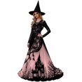 thumbnail image 1 of XinghaiYIDE Witch Dress for Women,Halloween Vampire Treehouse Thorns Witches Gothic Maxi Mesh Dresses, 1 of 5
