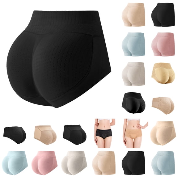 XinghaiYIDE Women's Seamless Lifting Underwear, Peach Sculpting Panties with Pads, Body Shaping Tummy Control Briefs, Sizes S-XL Black-2
