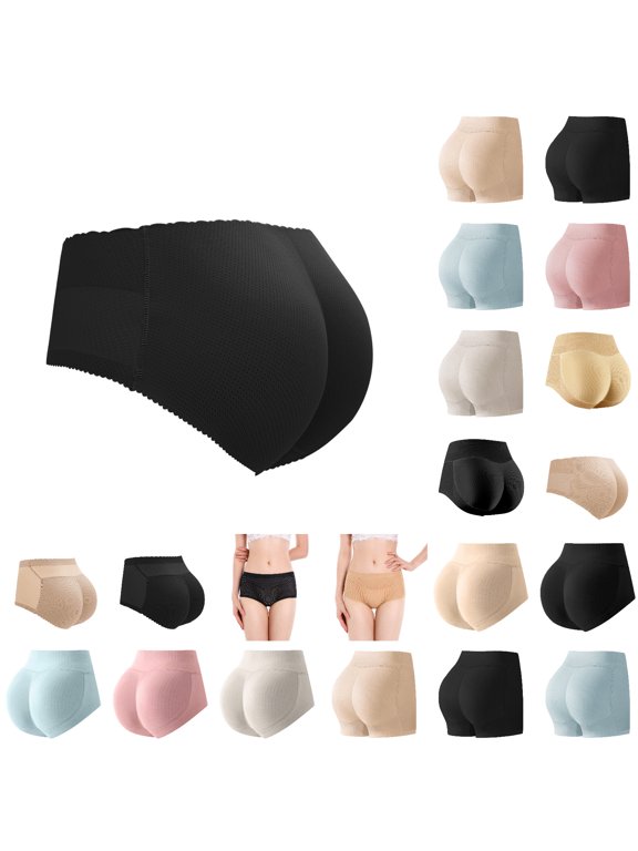 Women's Seamless Lifting Underwear, Peach Sculpting Panties with Pads, Body Shaping Tummy Control Briefs, Sizes S-XL Black-5