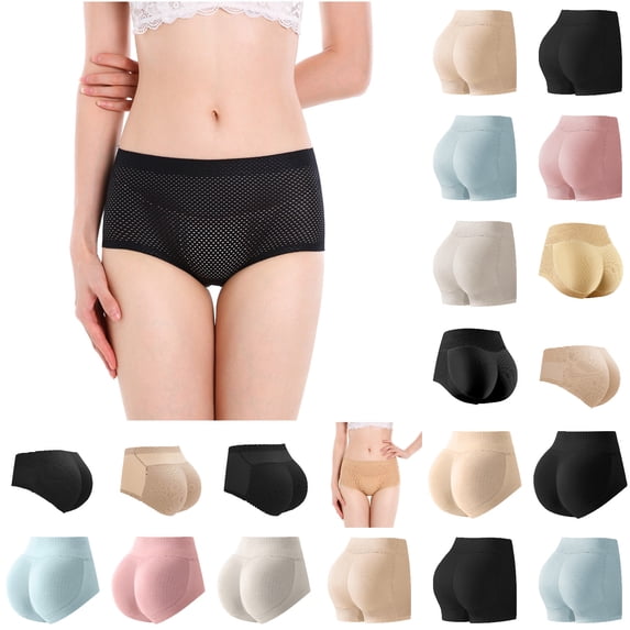 XinghaiYIDE Women's Seamless Lifting Underwear, Peach Sculpting Panties with Pads, Body Shaping Tummy Control Briefs, Sizes S-XL Black-7