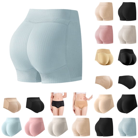 XinghaiYIDE Women's Seamless Lifting Underwear, Peach Sculpting Panties with Pads, Body Shaping Tummy Control Briefs, Sizes S-XL Blue-1