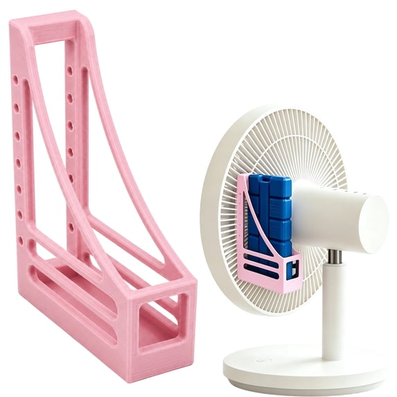 Xingjin Fan Ice Pack Holder, 3D Printed Floor Fan Cooling Accessory, Pedestal Fan Ice Block Bracket for Summer Home Energy Saving