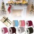thumbnail image 1 of Xingjin Floral Ribbon, Velvet Craft Ribbon For DIY Projects And Wrapping, 3/8 Inch Thin Fabric Ribbon For Wedding Christmas And Bouquet Making, 1 of 7