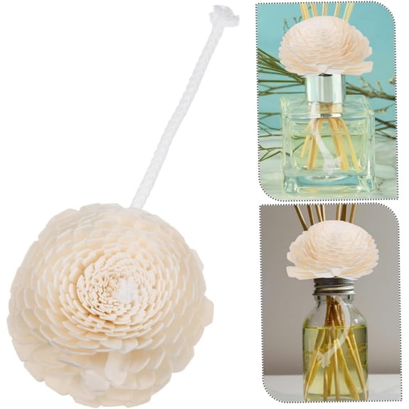 Xingjin Flower Essential Oil Diffuser with Bendable Cotton Rope for Home Office and Car Faux Flower Head Fragrance Diffuser Decorative Blossom