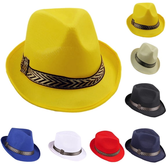 Xingjin Unisex Trilby Felt Classic Fedora Hat, Short Brim Dress Hat with Band for Women and Men Formal Everyday Wear Style Look and Occasions Attire,Blue